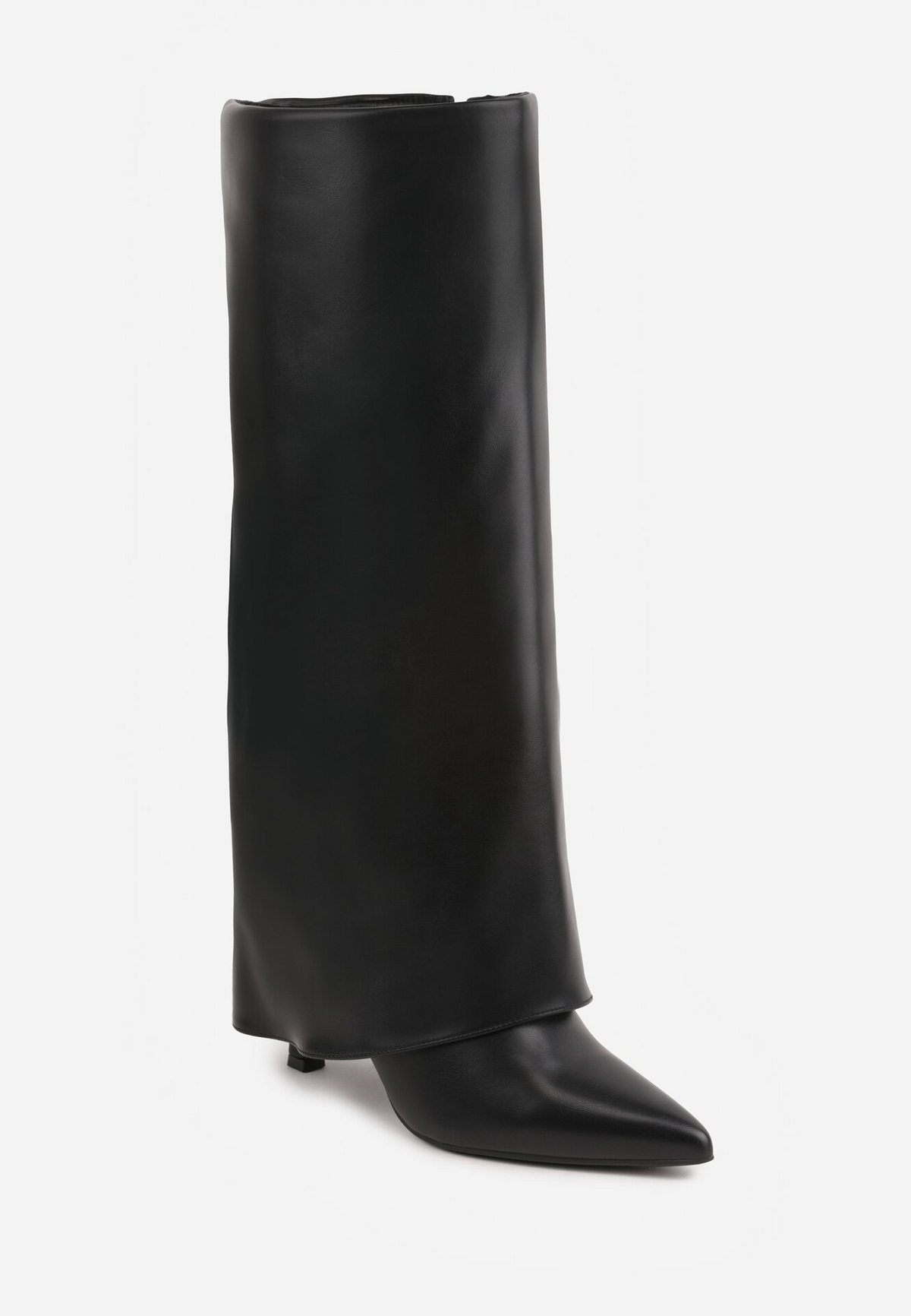 Bottes guêtres à talon aiguille bout pointu, Noir