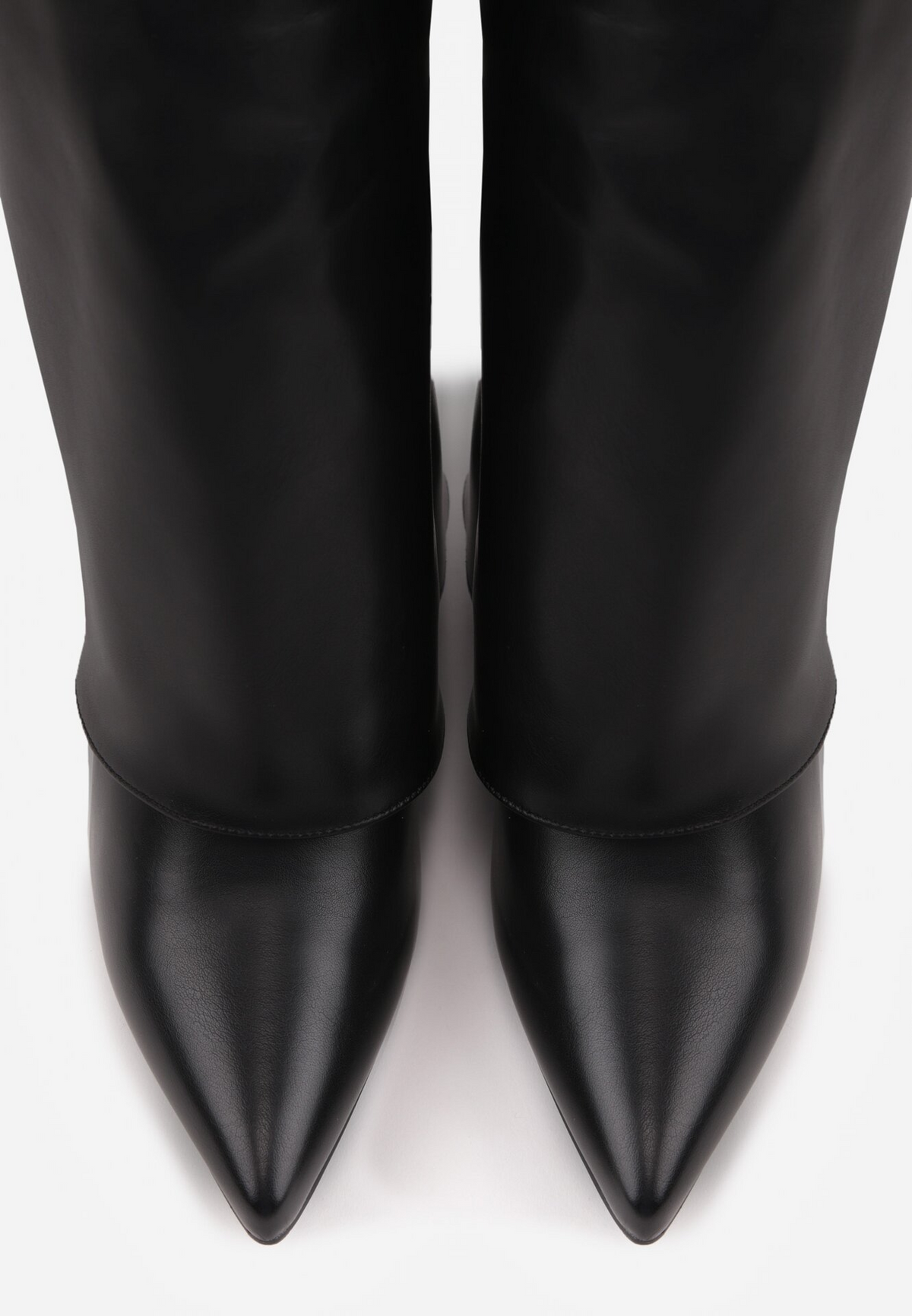 Bottes guêtres à talon aiguille bout pointu, Noir