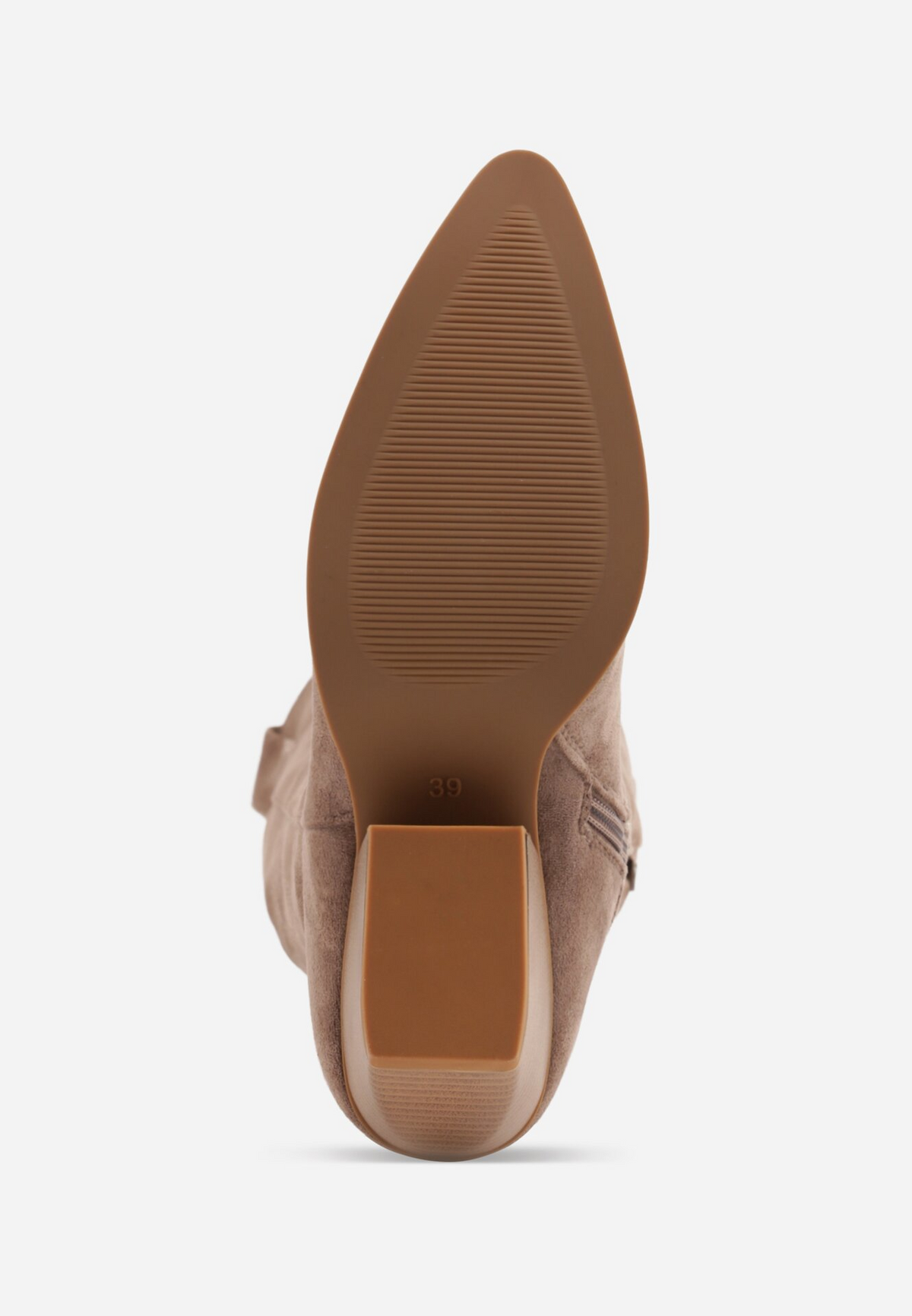 Botte Santiags suédine style Cowboy, Taupe