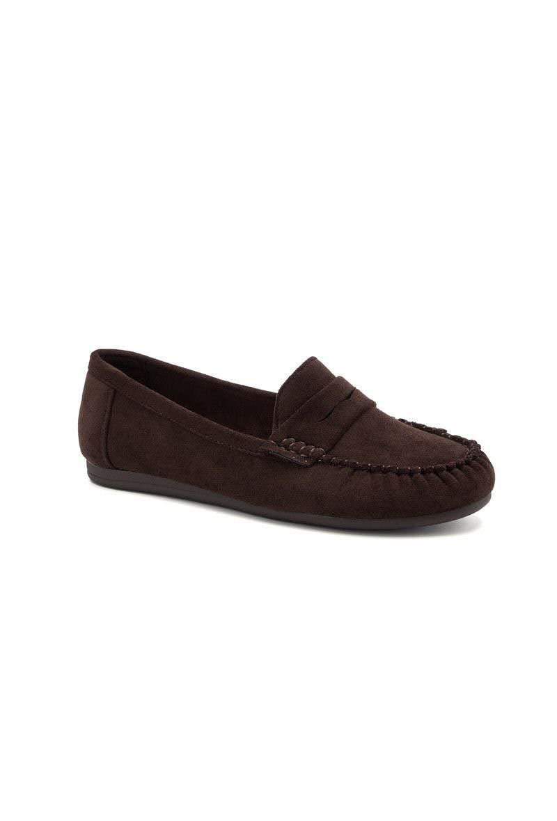 Mocassins Confort en Suédine - marron