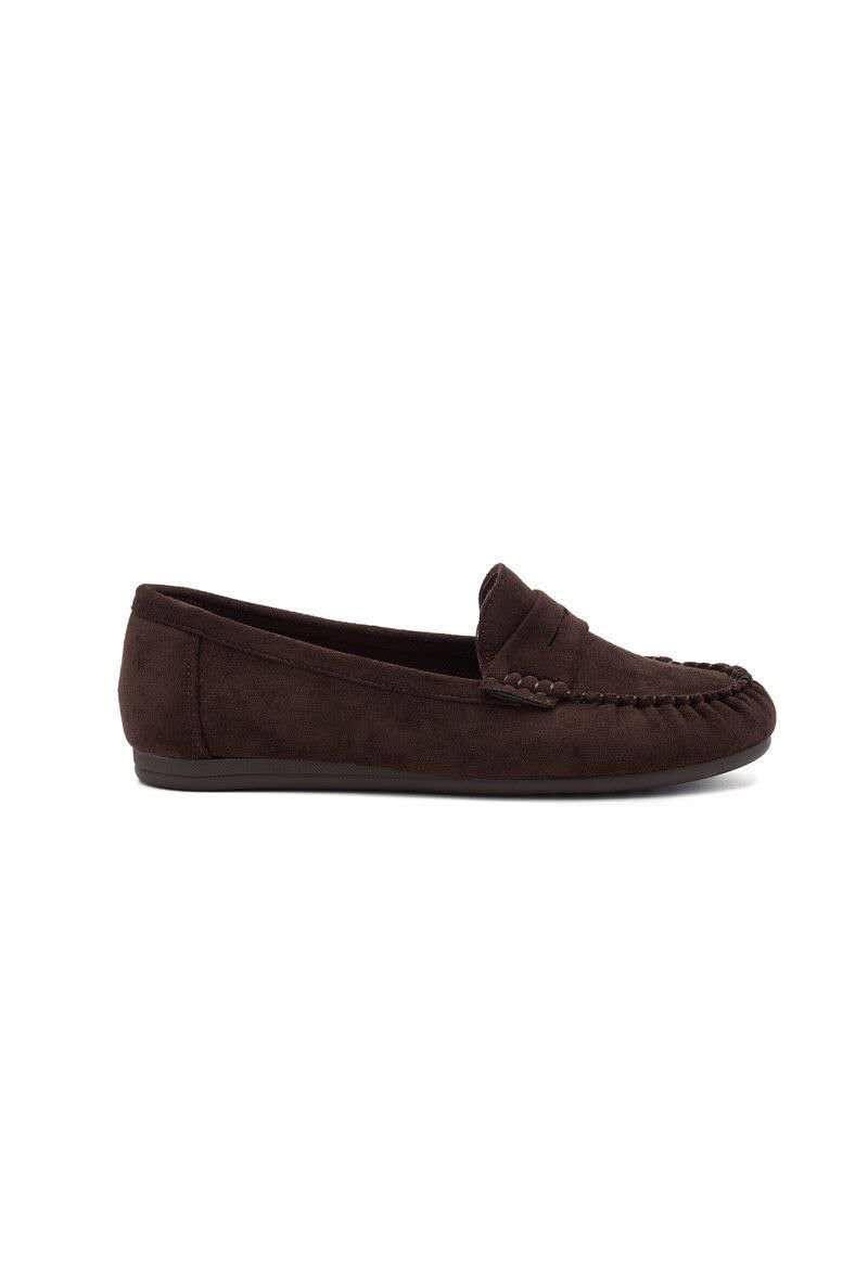 Mocassins Confort en Suédine - marron