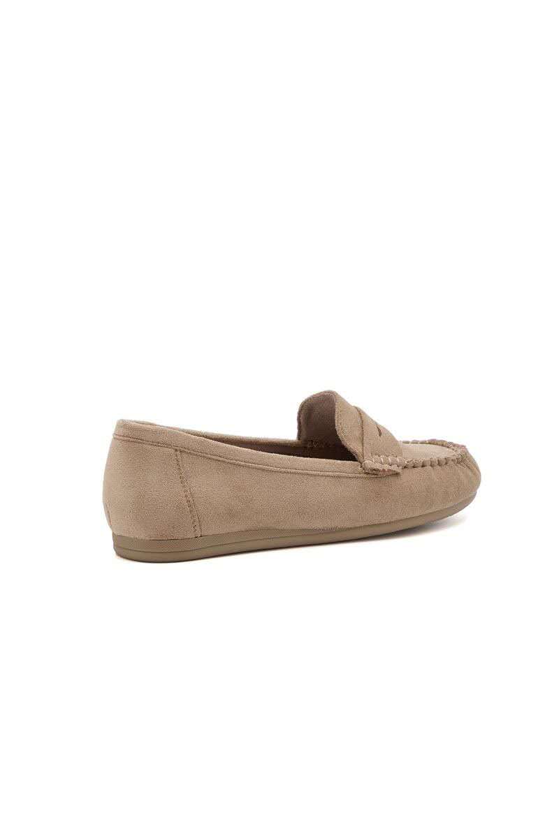 Mocassins Confort en Suédine - taupe