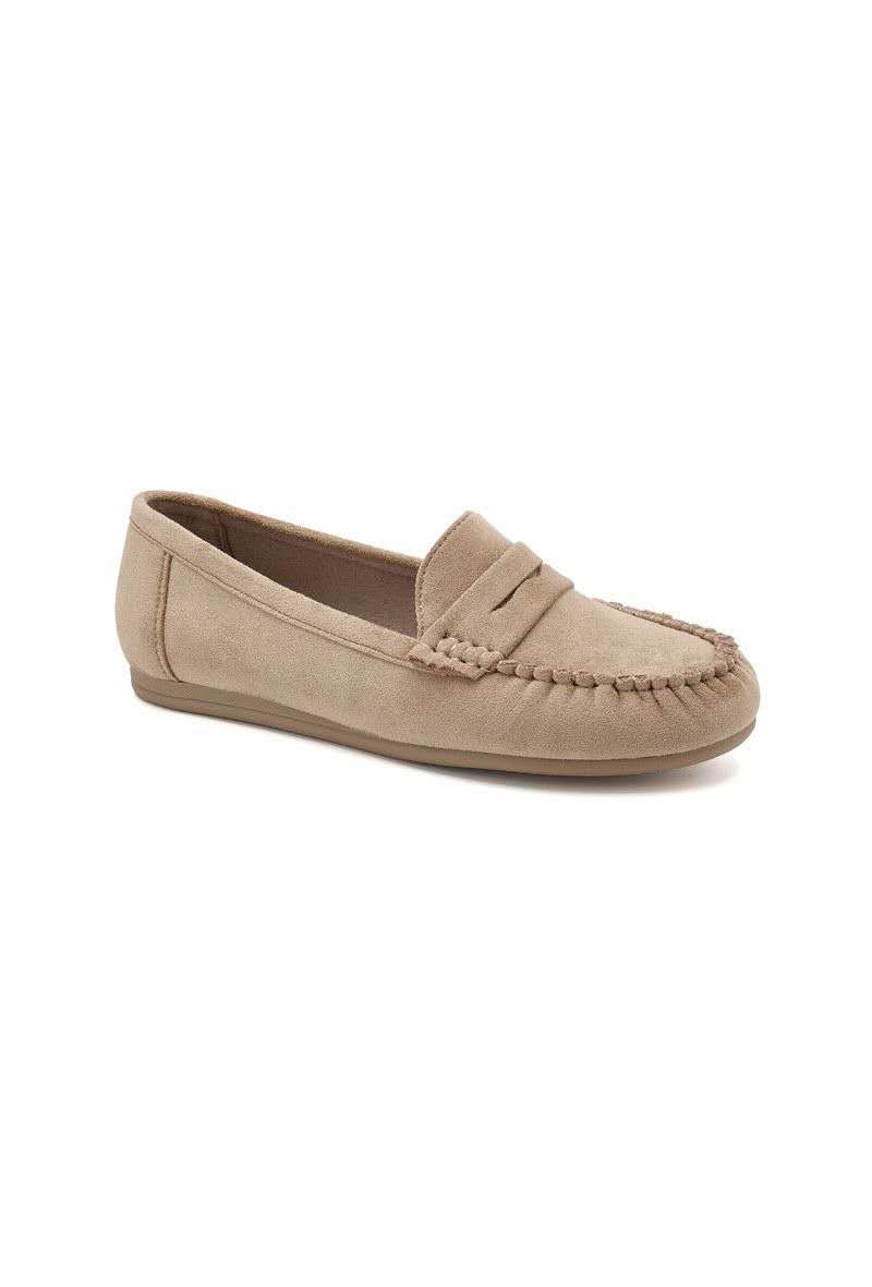 Mocassins Confort en Suédine - taupe