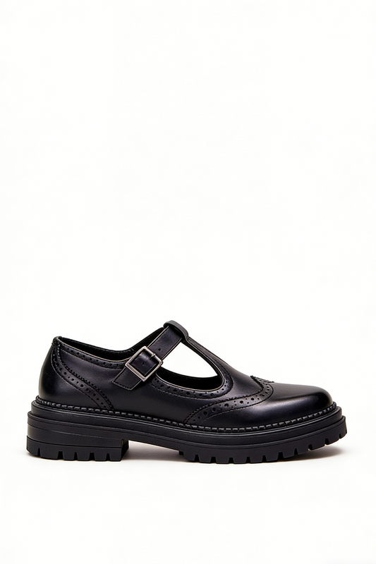 Derbies femmes style Salomés plateforme, Noires