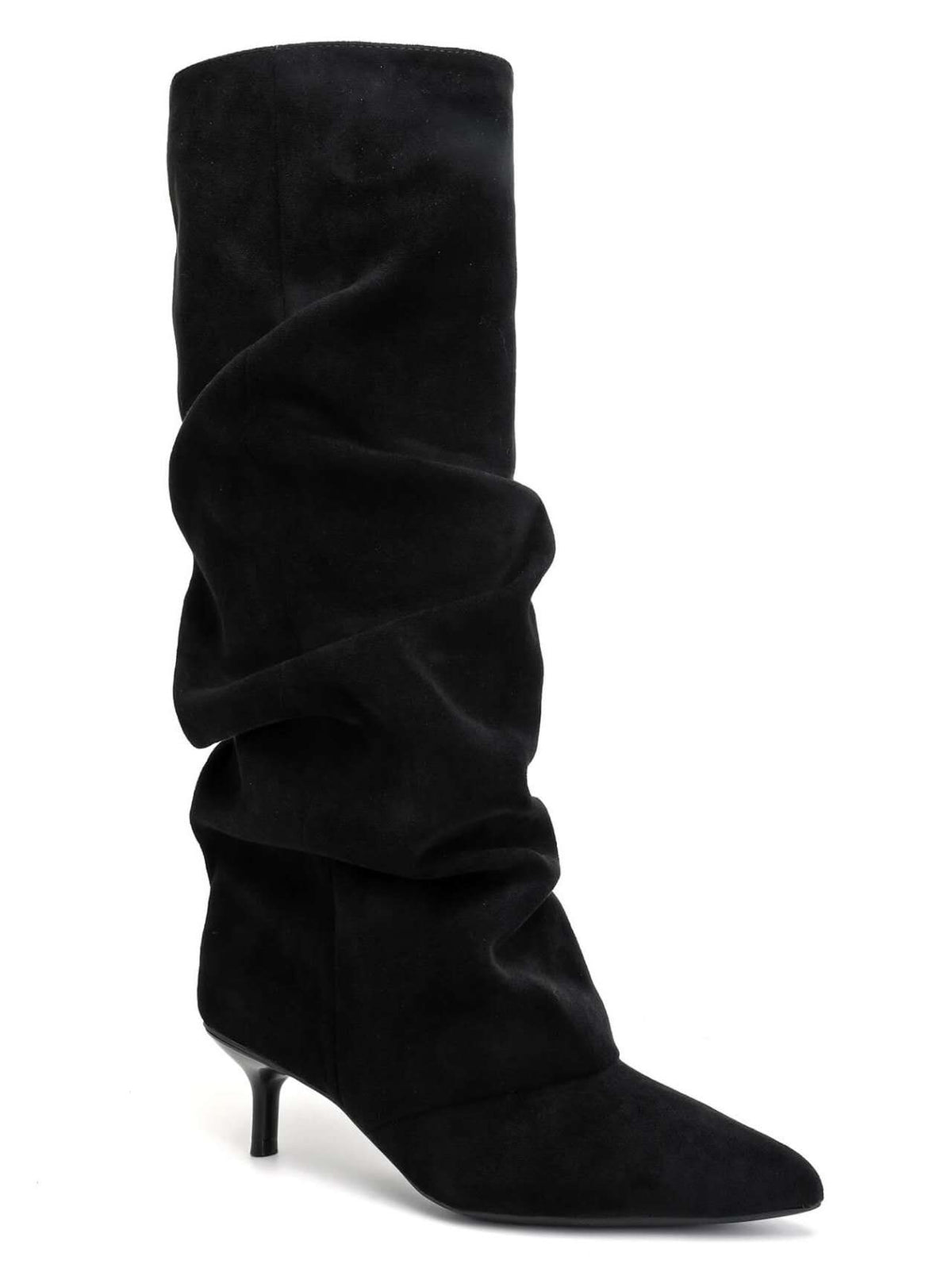 Bottes Hautes Slouchy en Suédine - noir