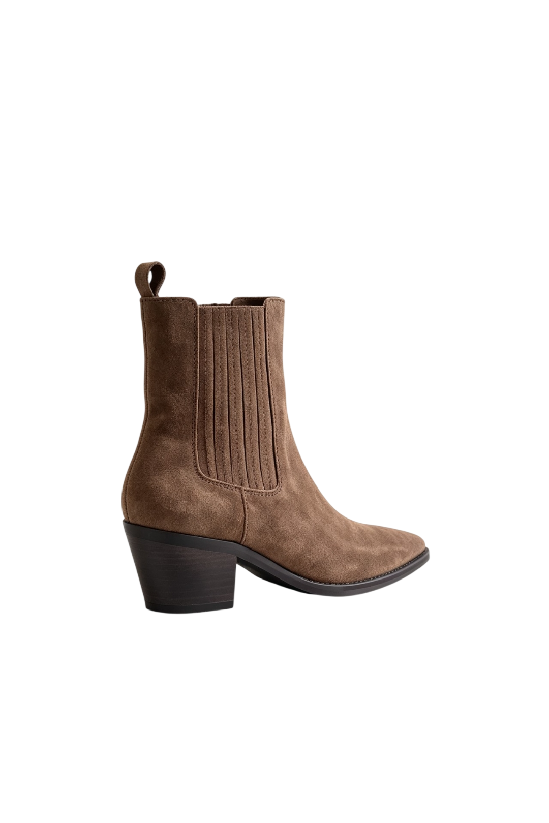 Bottines Santiags cuir nubuck - taupe