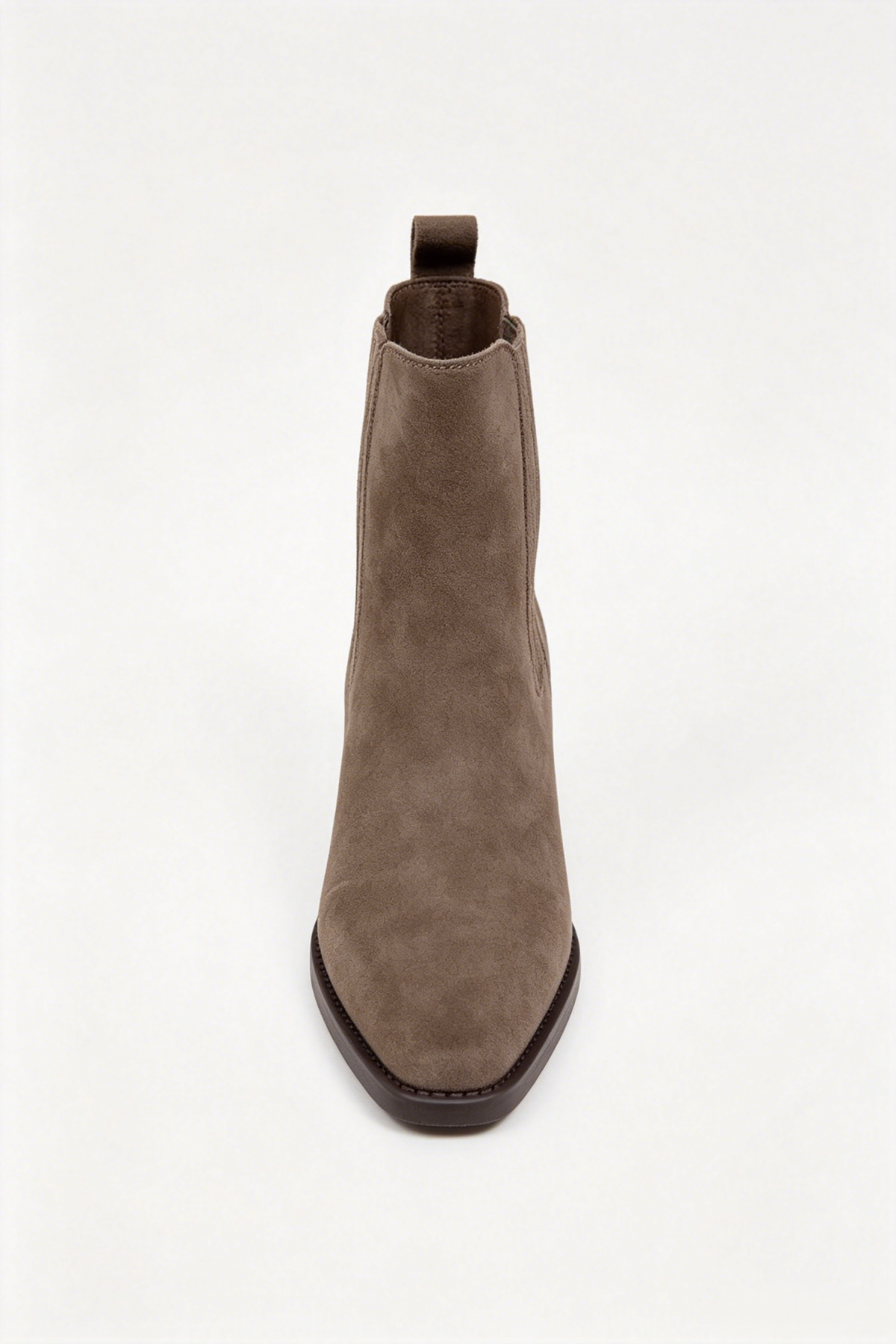 Bottines Santiags cuir nubuck - taupe