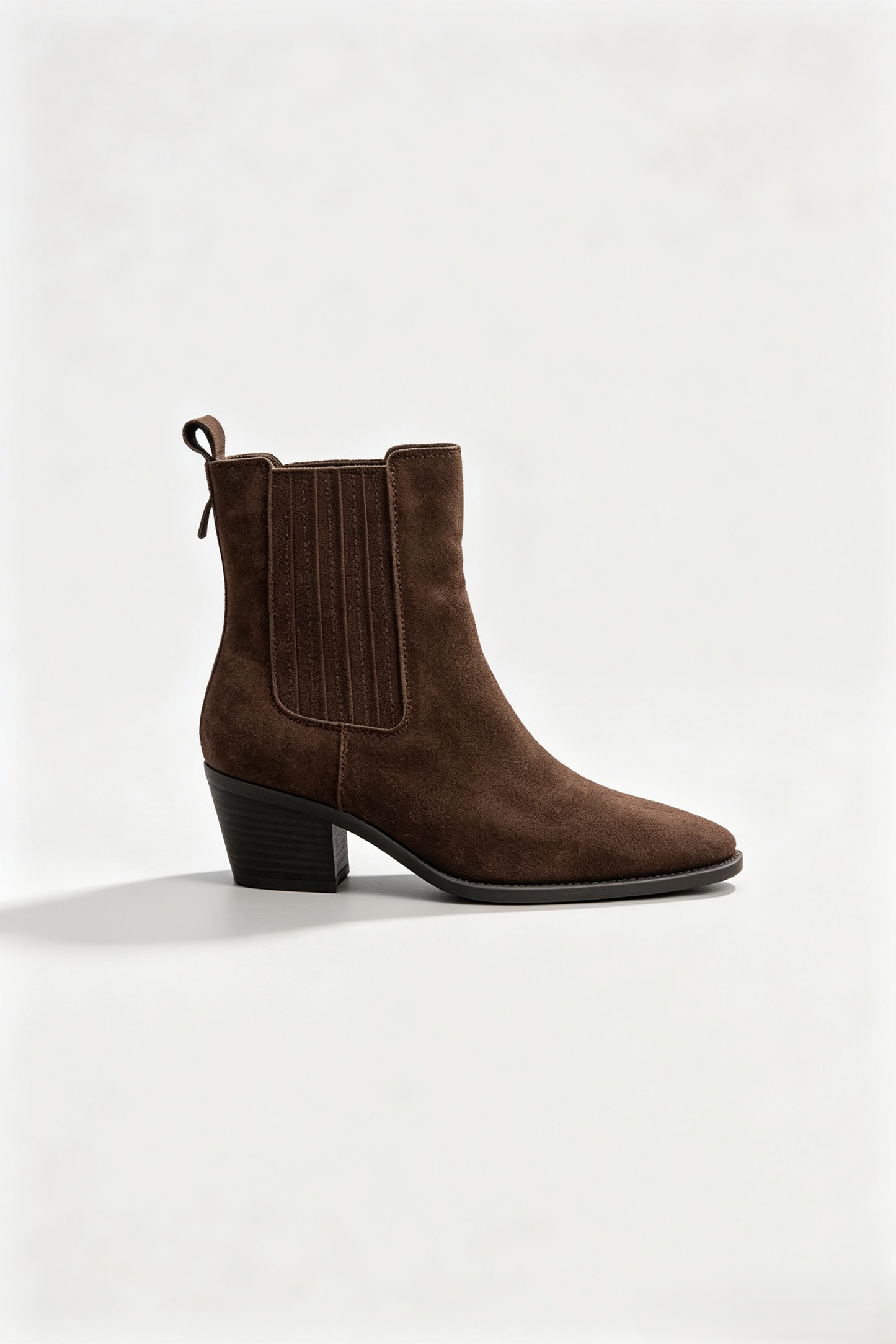 Bottines Santiags cuir nubuck - marron
