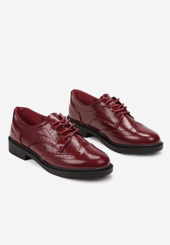 Chaussures lacets Derbies Femme Bordeaux Vernis