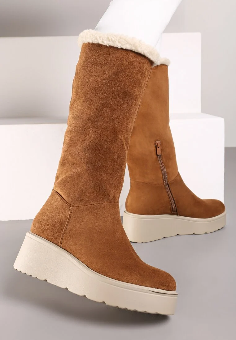 Bottes compensées fourrées shop