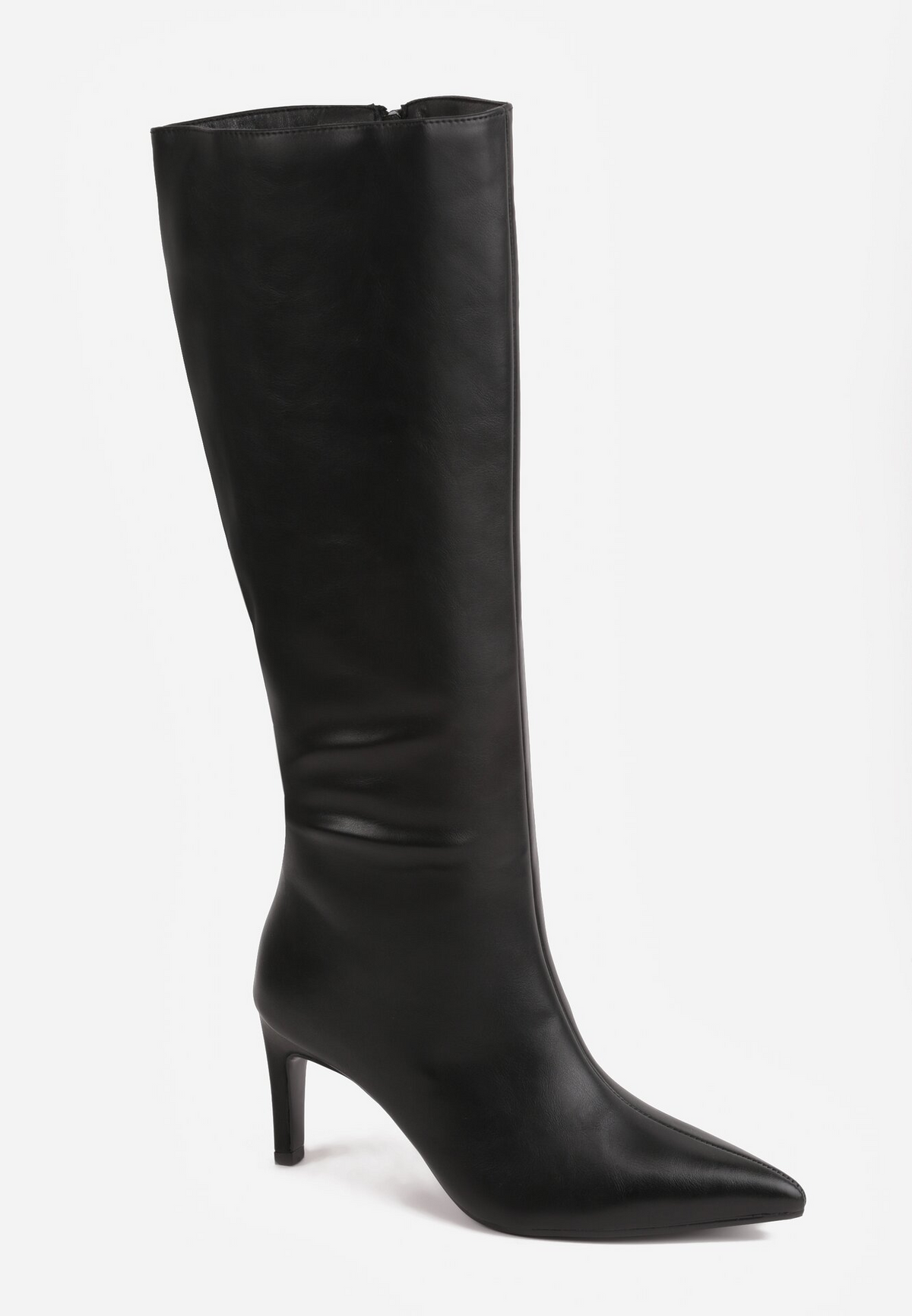 Bottes bout pointu à talon kitten - noir