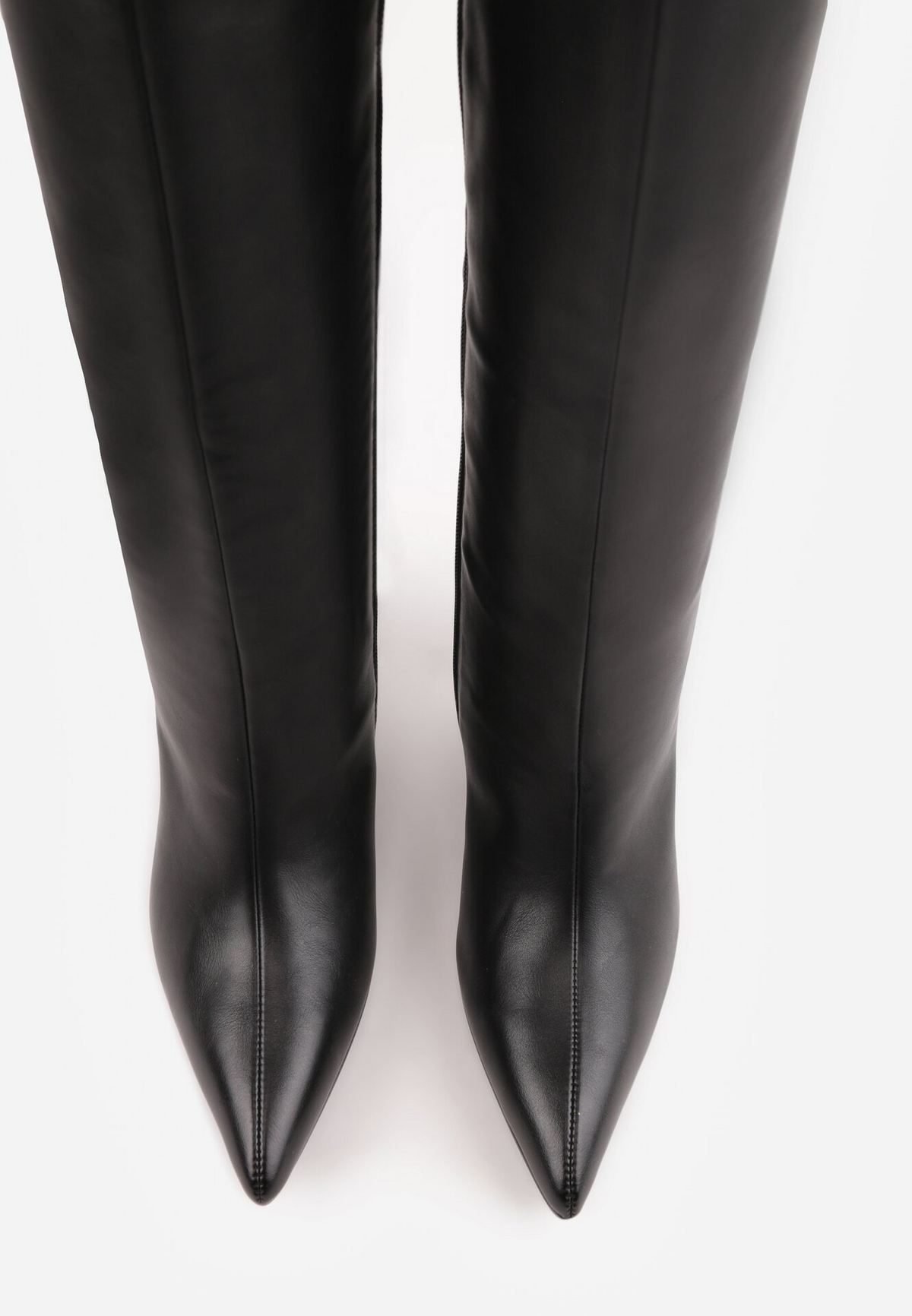 Bottes bout pointu à talon kitten - noir