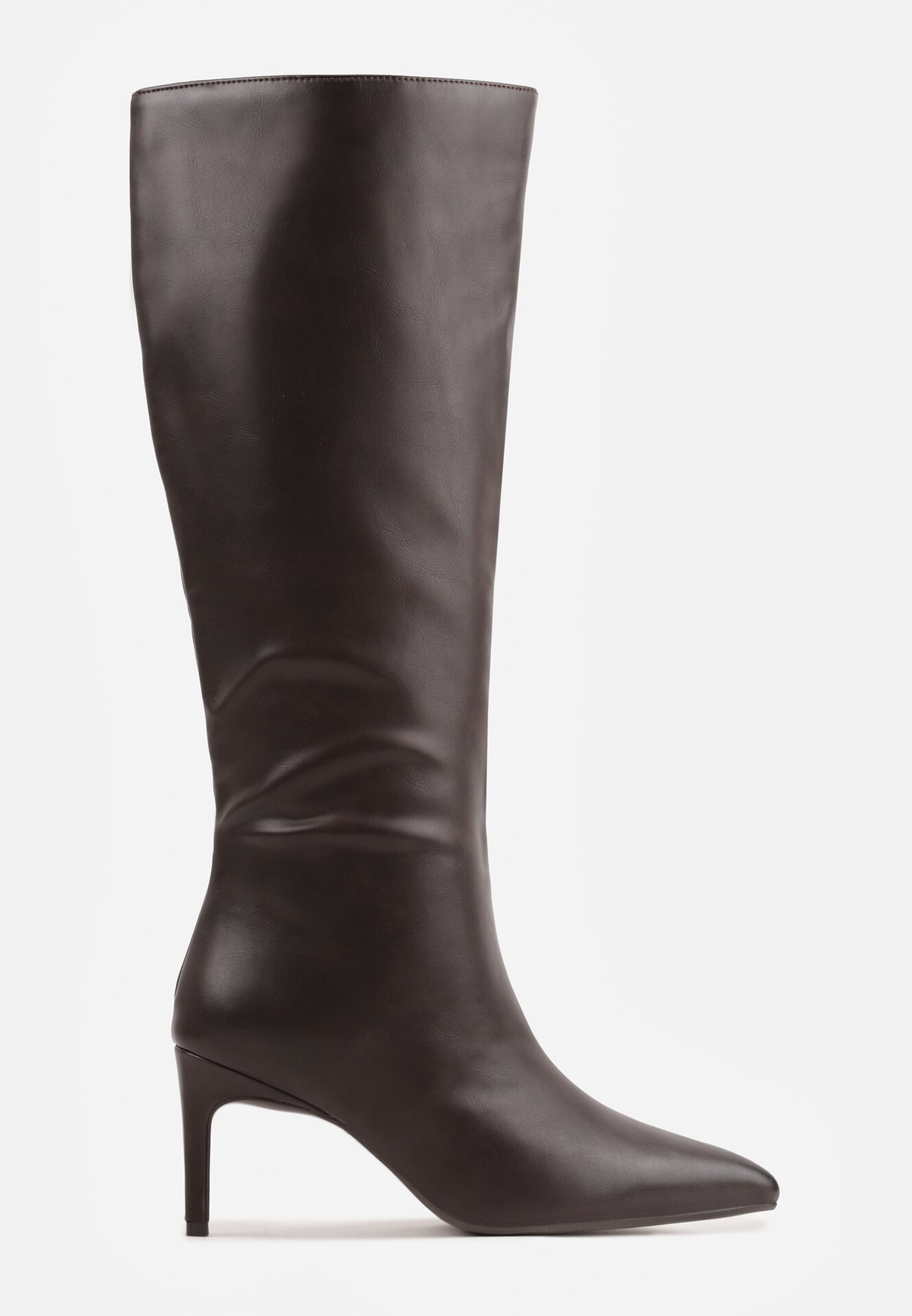Bottes bout pointu à talon kitten - marron