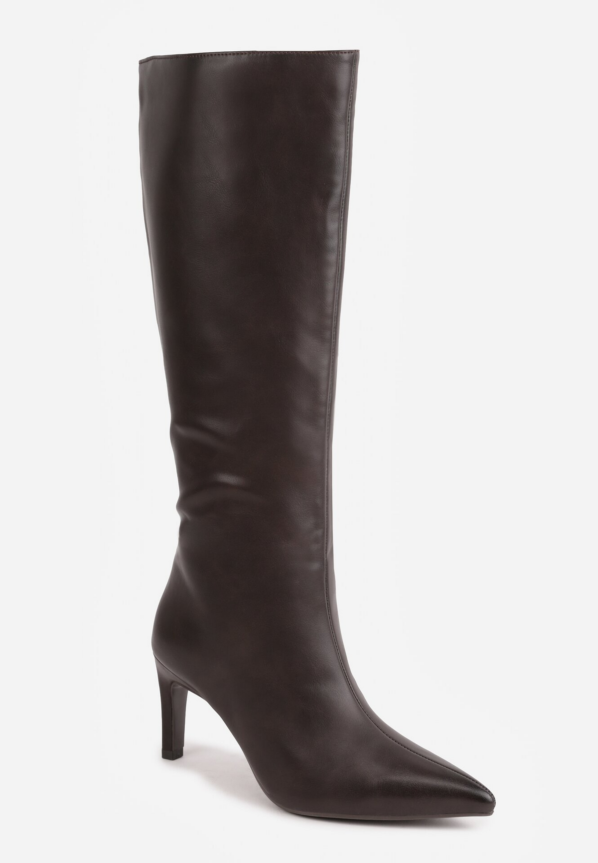 Bottes bout pointu à talon kitten - marron