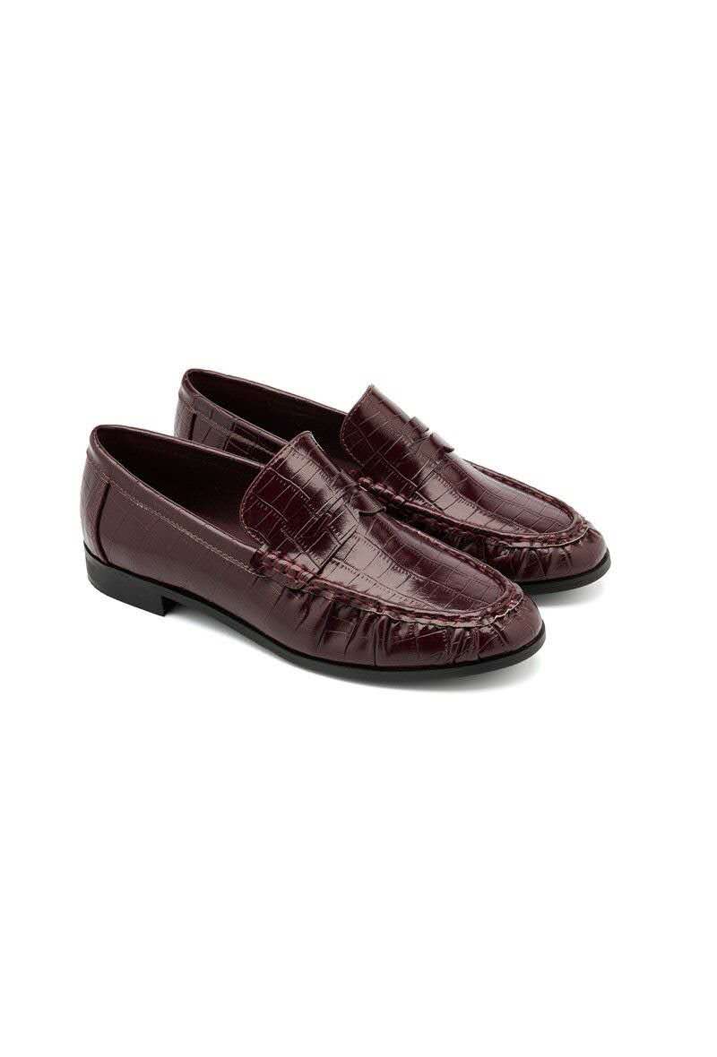 Mocassins plates - bordeaux