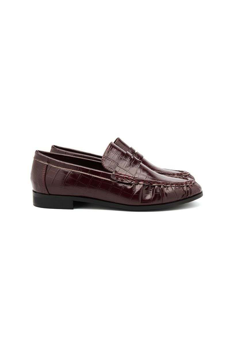 Mocassins plates - bordeaux