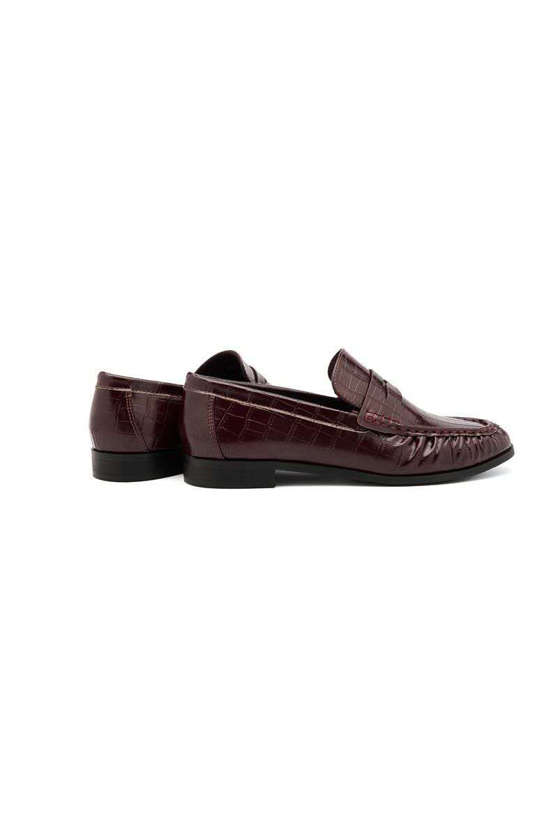 Mocassins plates - bordeaux