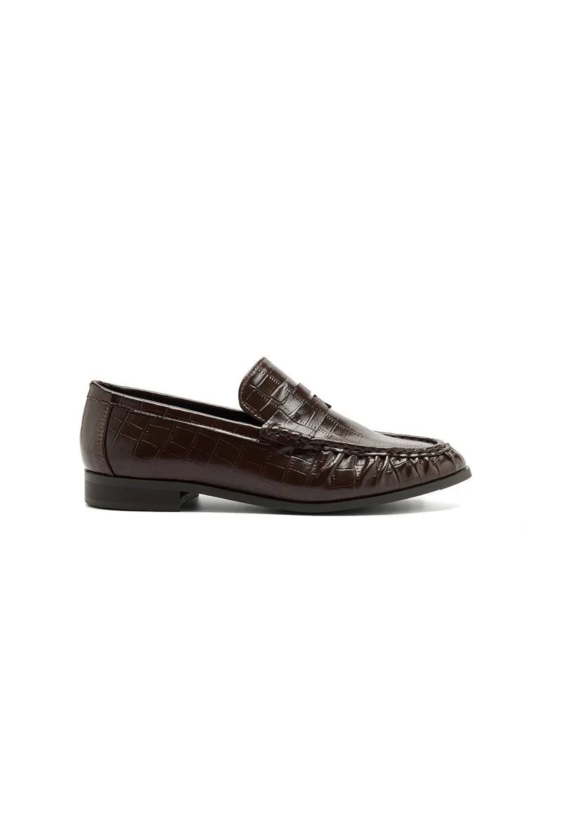 Mocassins plates - marron