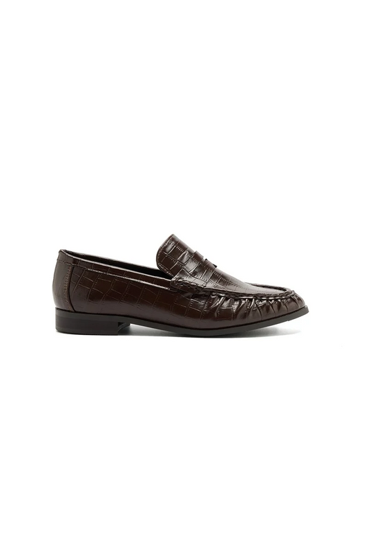Mocassins plates - marron
