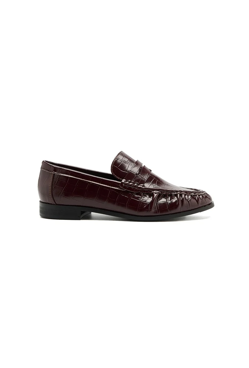 Mocassins plates - bordeaux