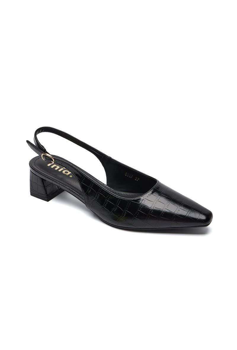 Ballerines slingback avec boucle - noir
