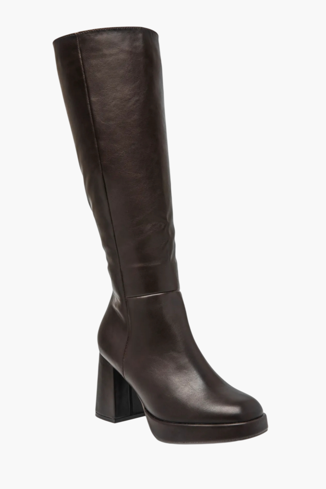 Bottes à talons épais et Plateforme - brown