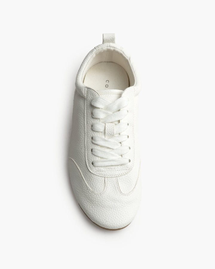 Baskets avec lacets style ballerine, Blanc