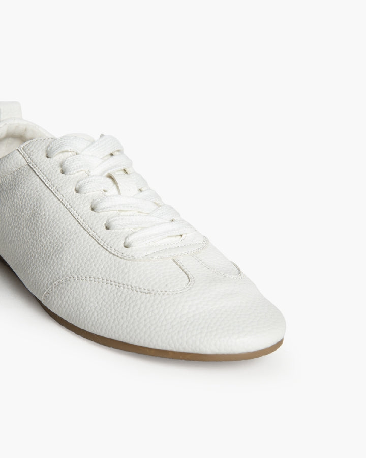 Baskets avec lacets style ballerine, Blanc