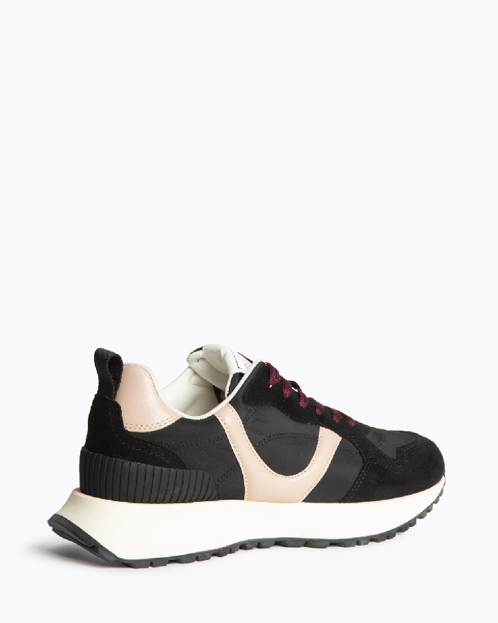 Basket running à lacets semelle crantée, Noir