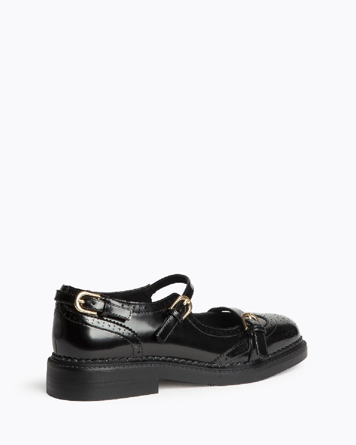 Chaussures Mary Jane style Oxford, Noir