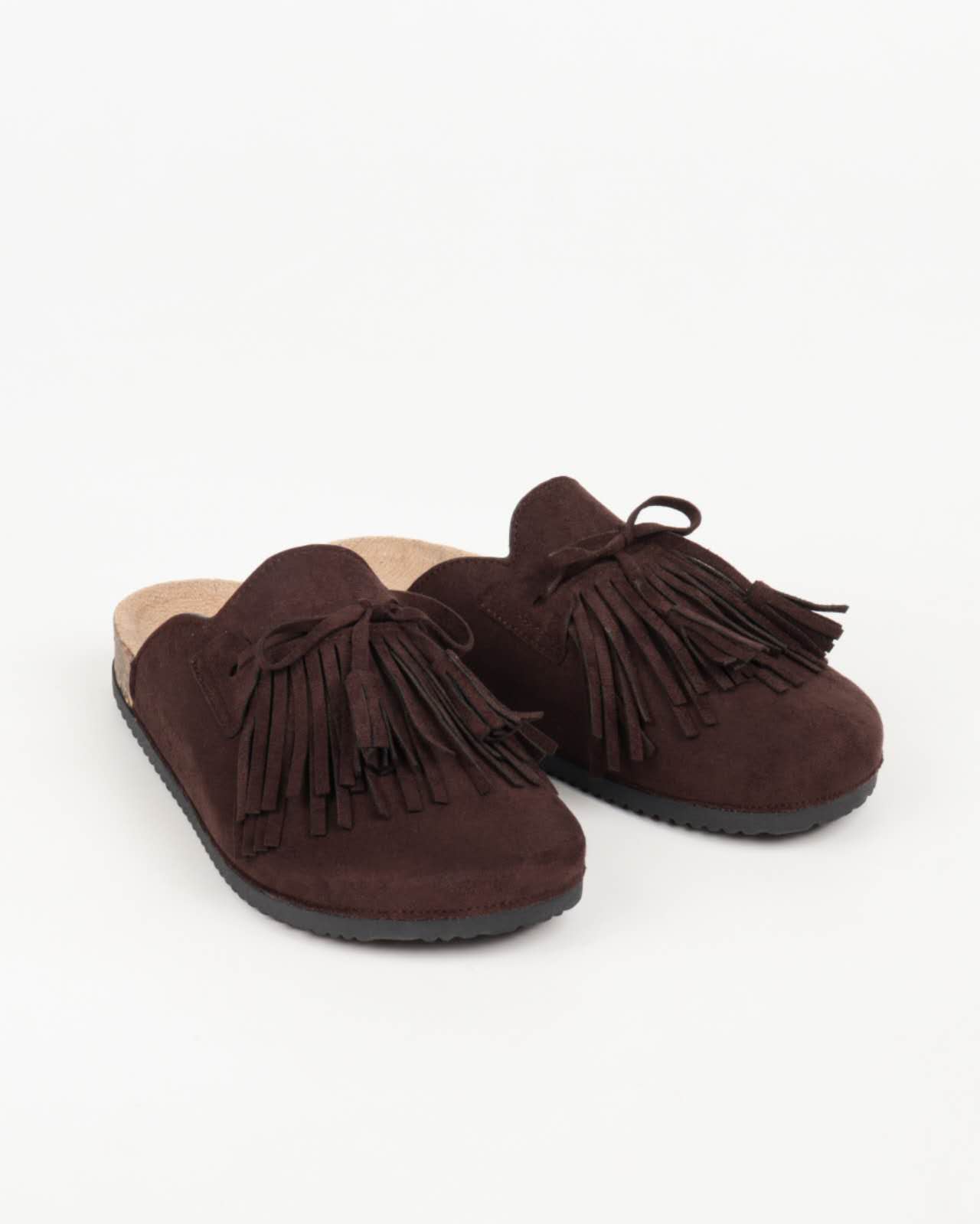 Sabots Franges, Marron