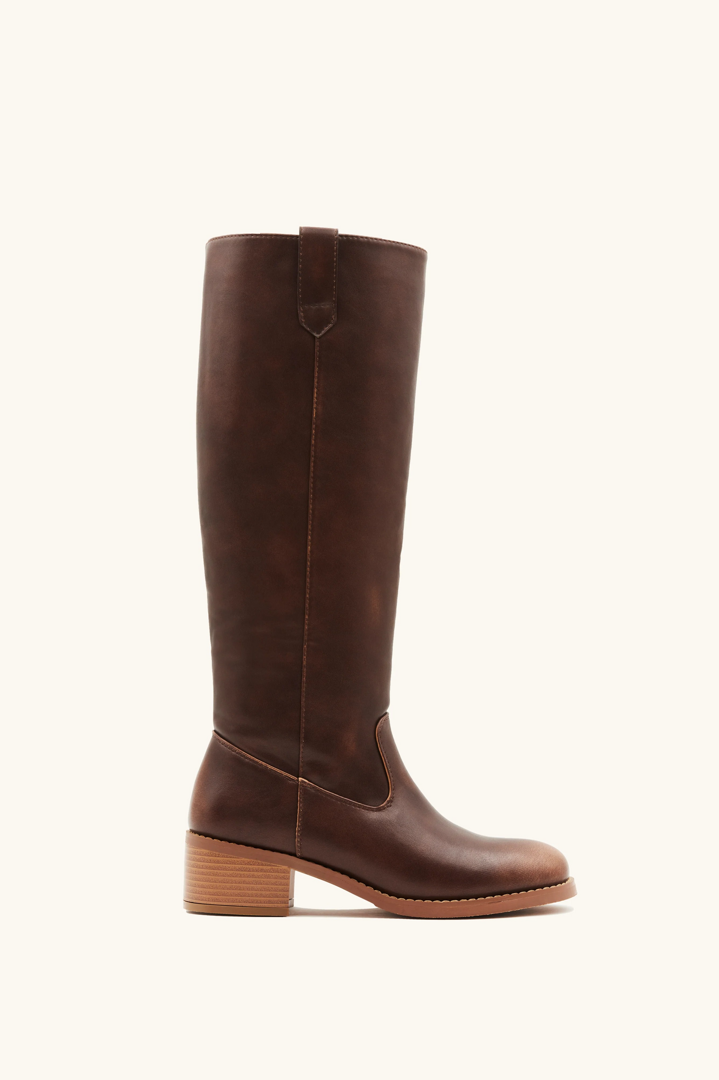 Bottes hautes cavalières rétro, Camel