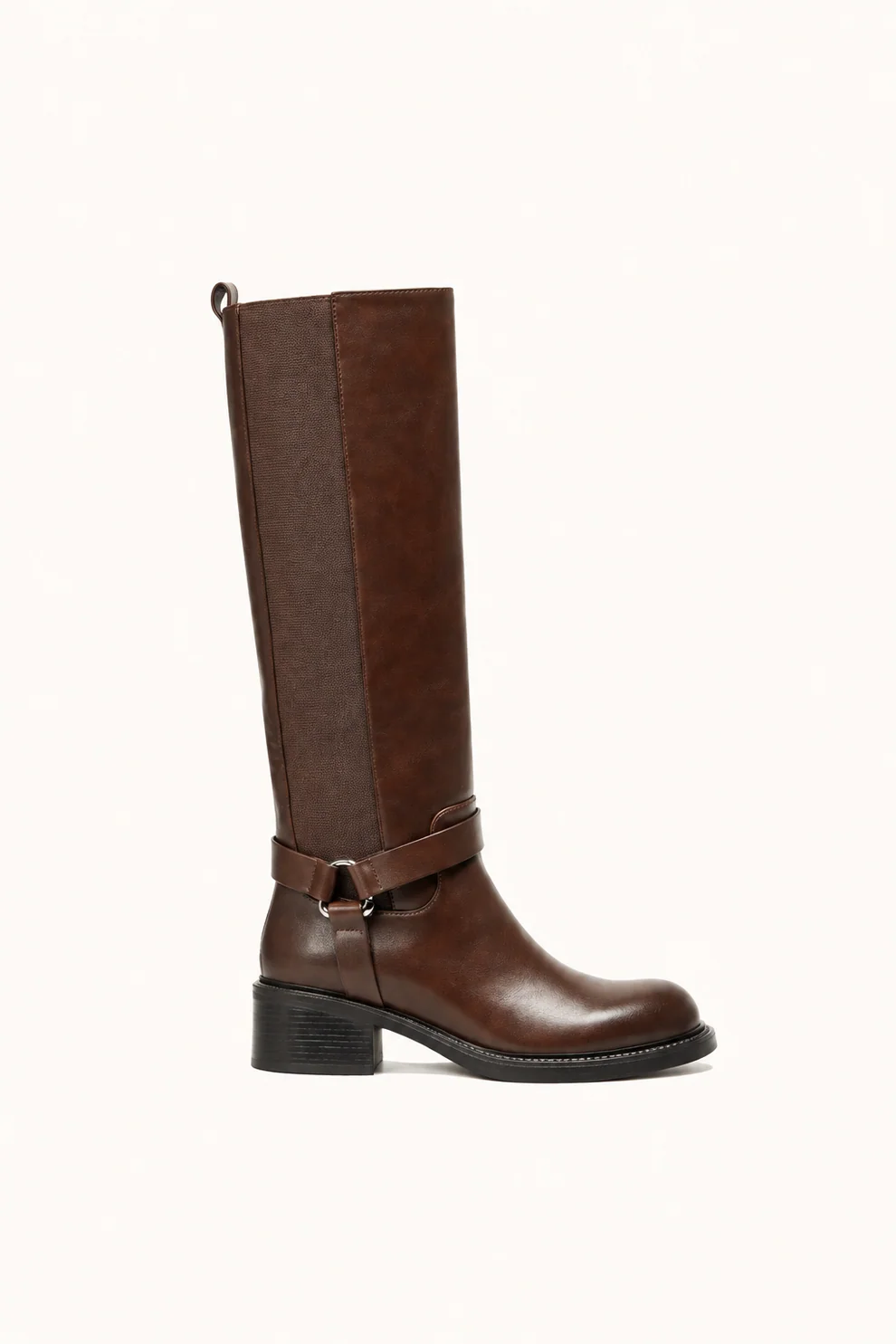 Bottes Marron Plateforme avec bride sangle