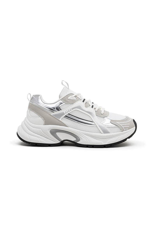 Baskets chunky femme, Blanc