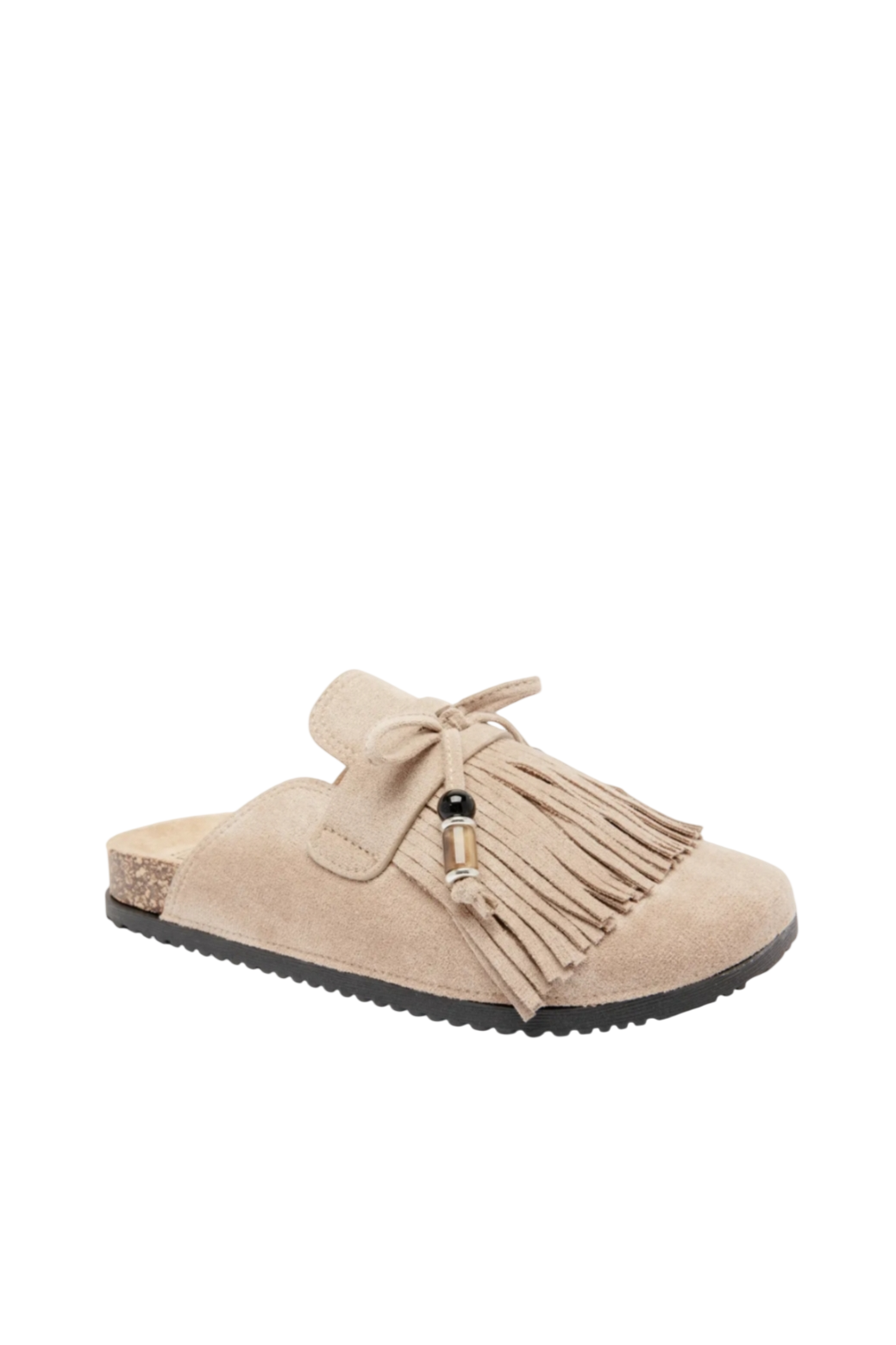 Sabots Franges, Taupe