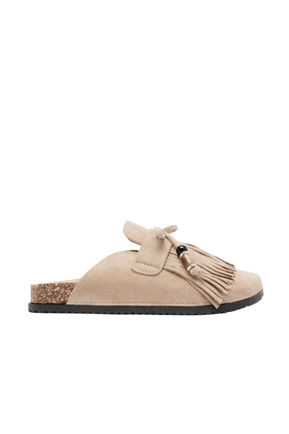 Sabots Franges, Taupe