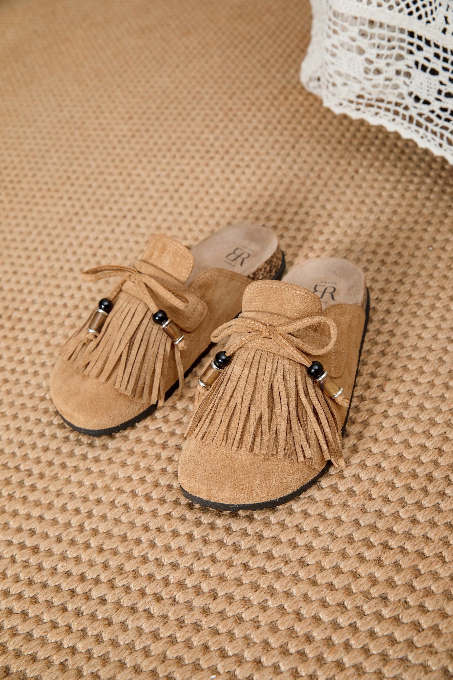 Sabots Franges, Camel Sable