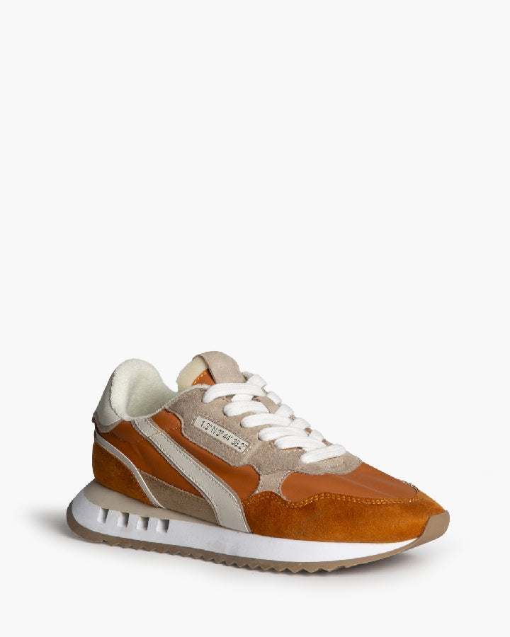 Basket running à lacets semelle crantée, Orange