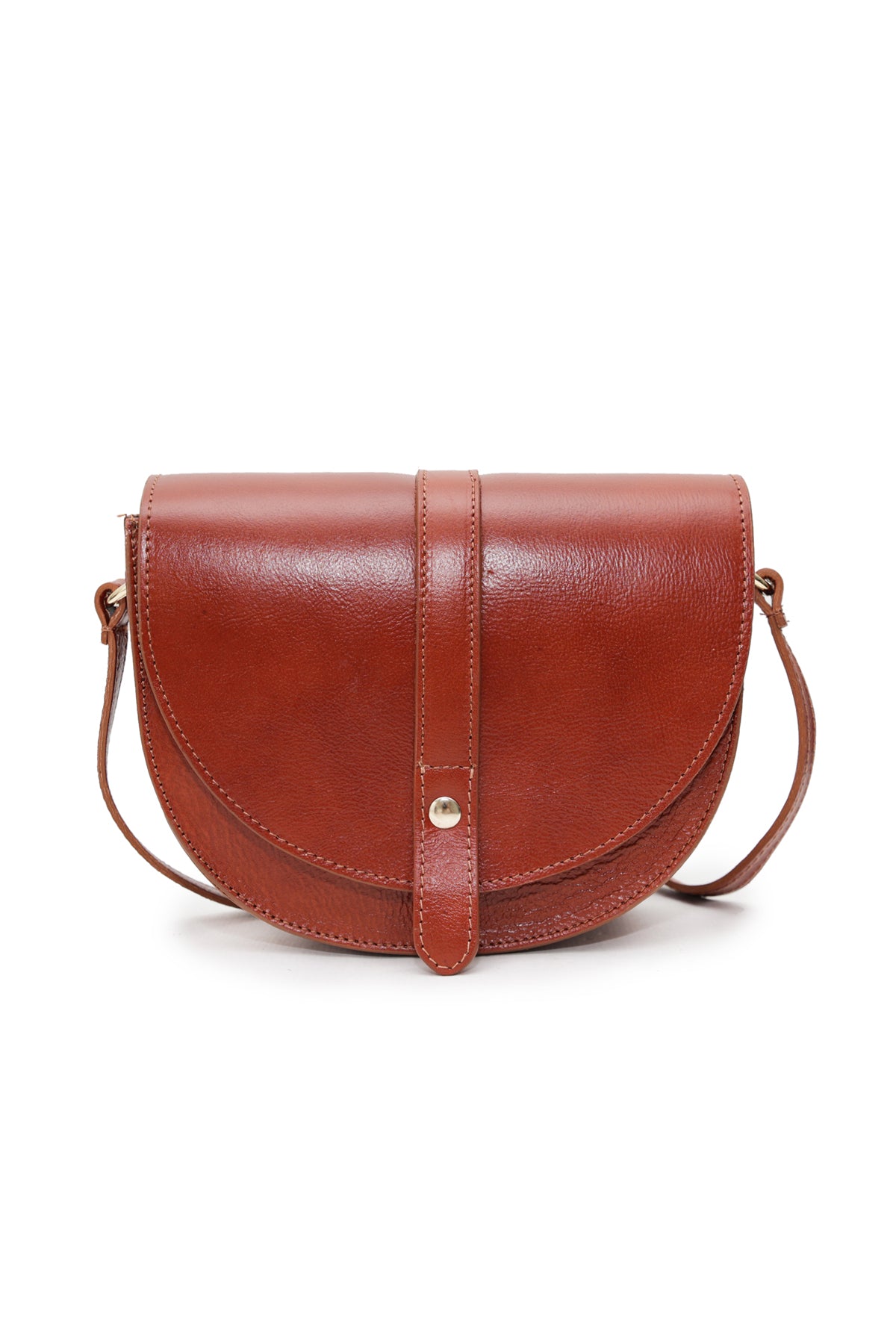 Sac bandoulière cuir Divine,  Cognac