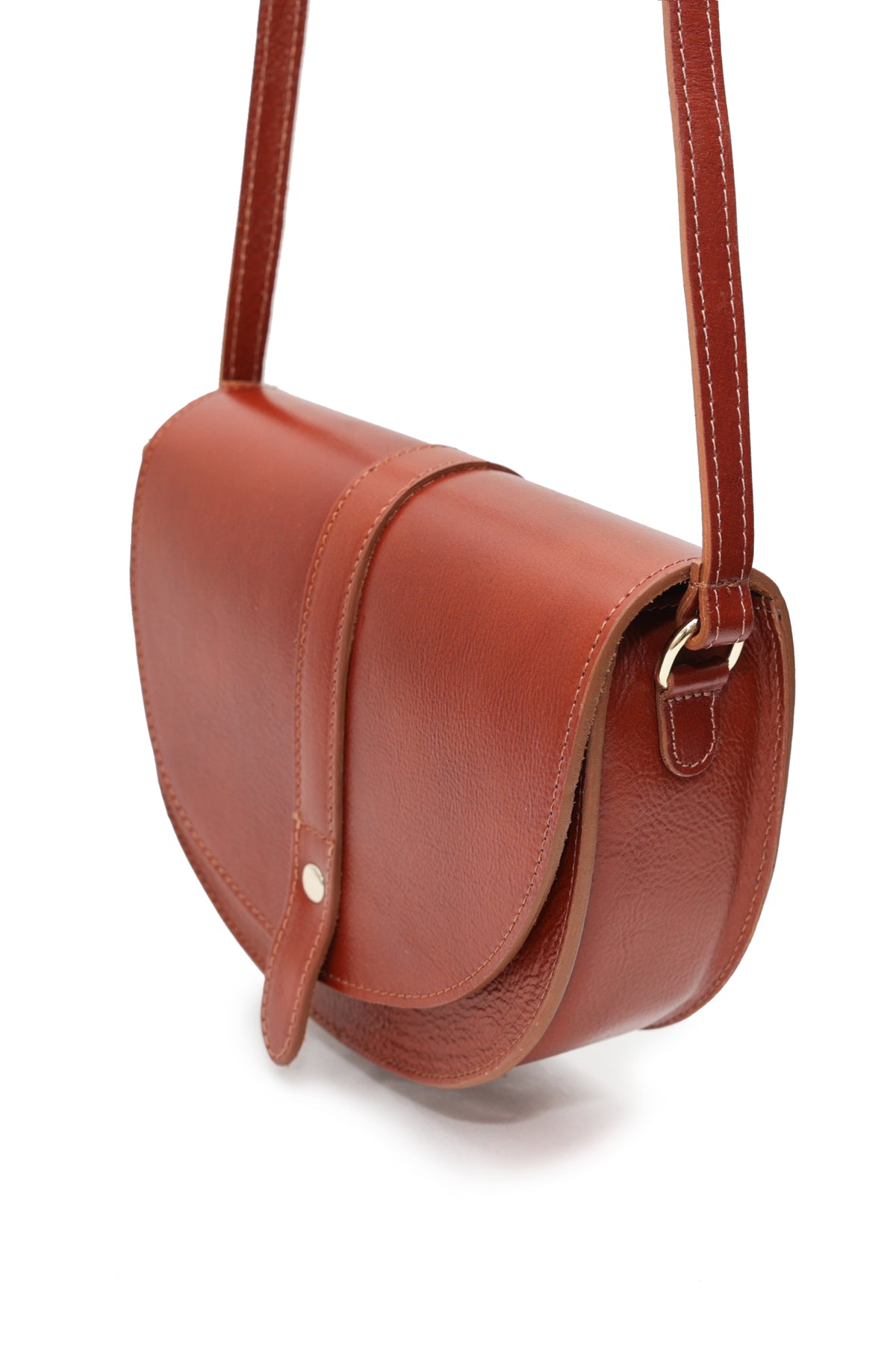 Sac bandoulière cuir Divine,  Cognac