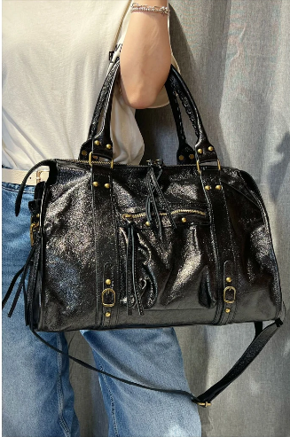 VICKY Sac à main Cuir Vintage, Grand format