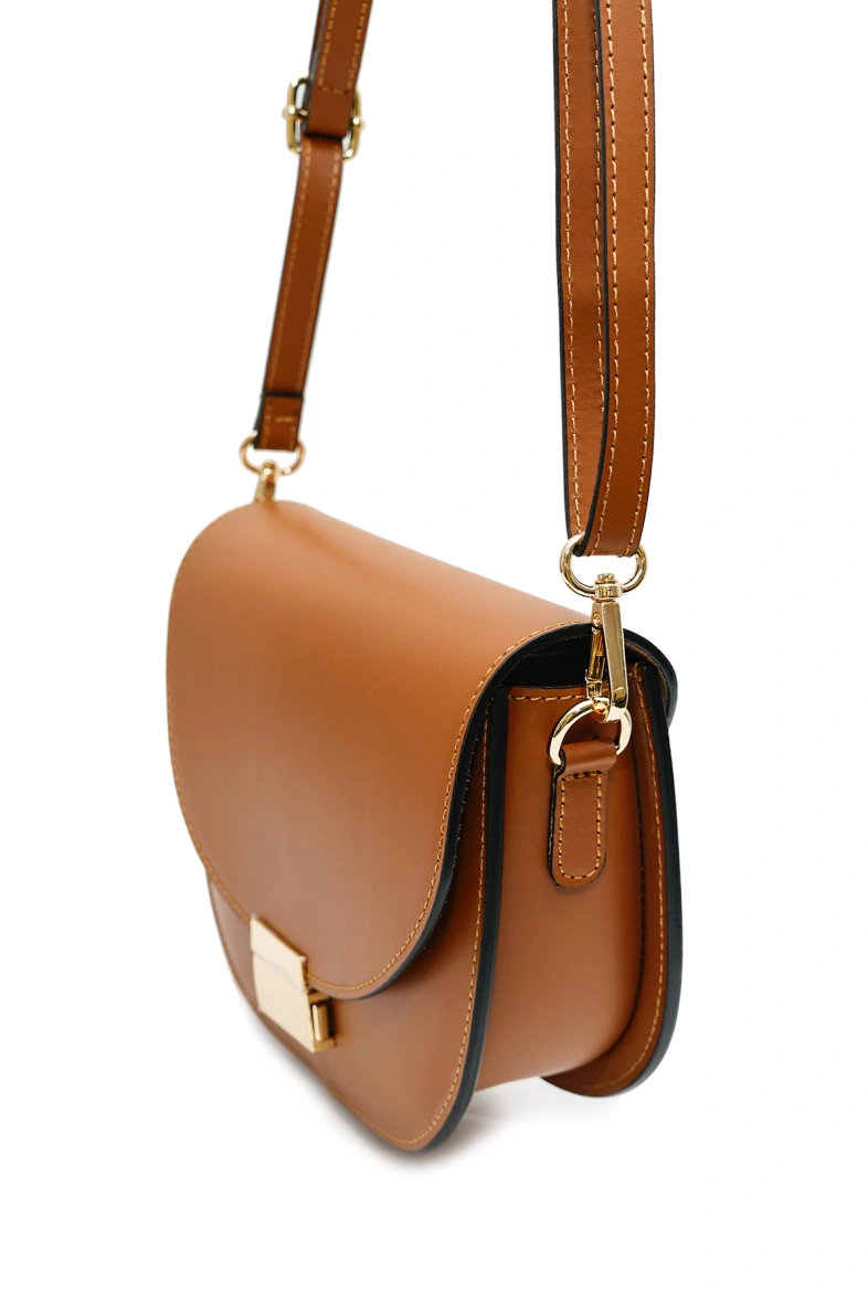 Sac cuir bandoulière AVRIL - Camel