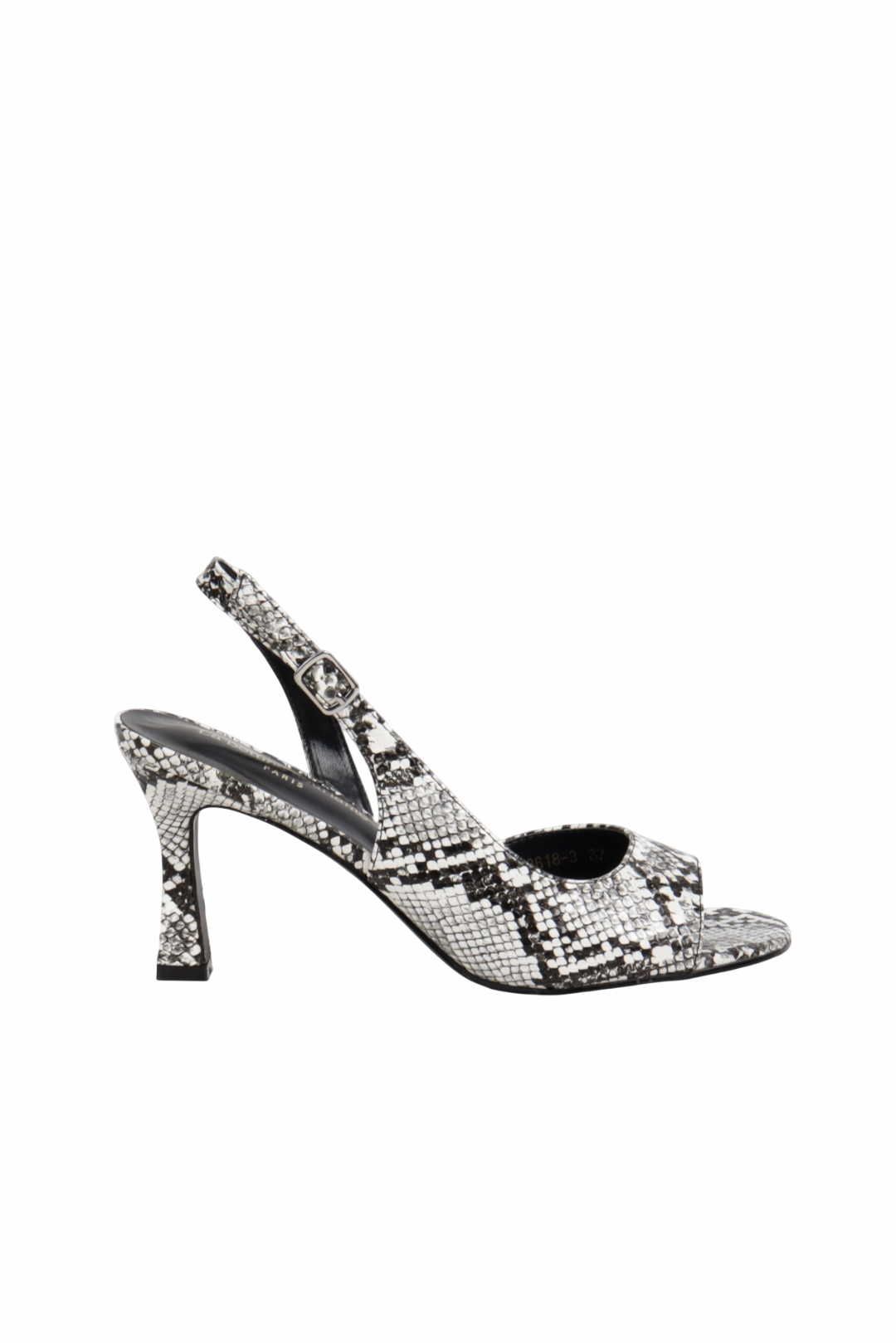 Escarpins slingback à bouts ouverts, effet serpent