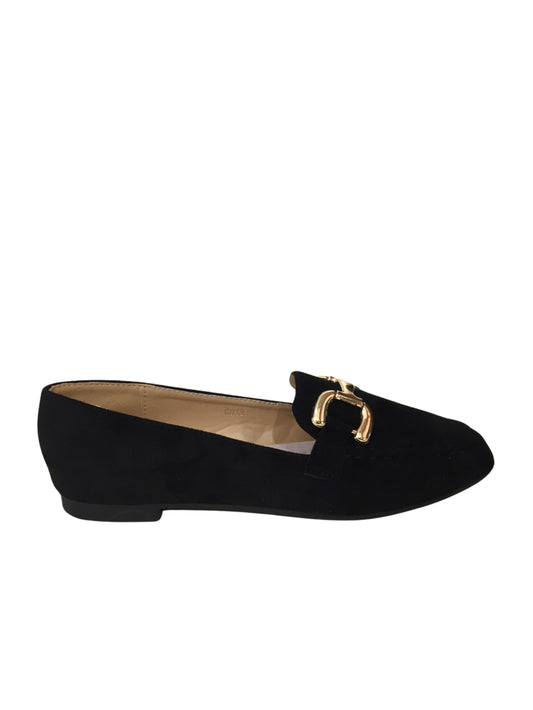 Chaussures femmes plates Mocassins souple, Noir