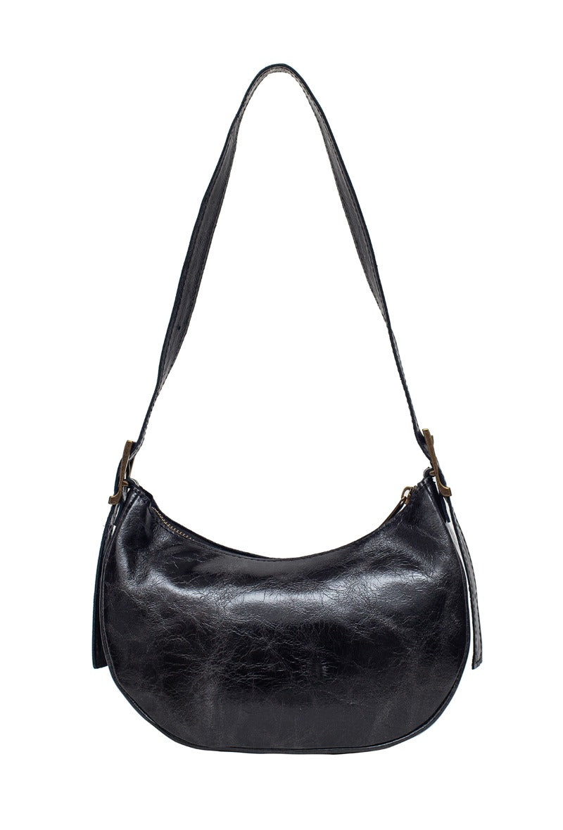 Sac cuir Hobo AGLAE - Noir