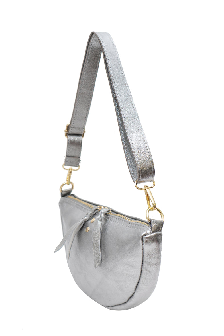 Sac porté croisé ELYSSA - Argent métal