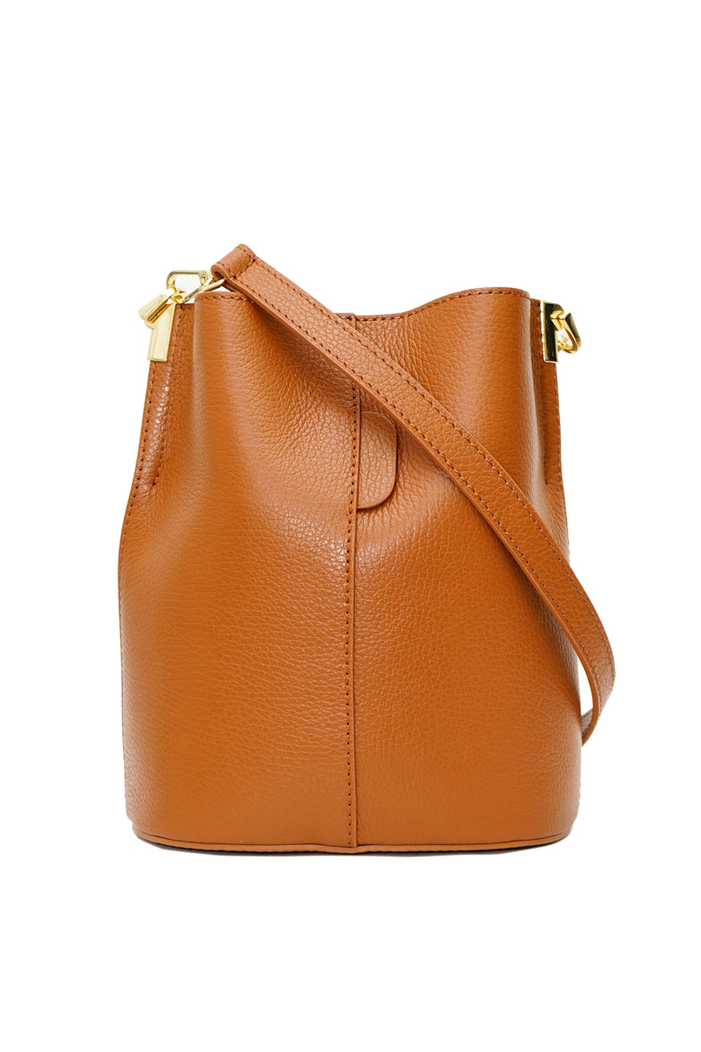 Sac bourse cuir LILWENN - Camel