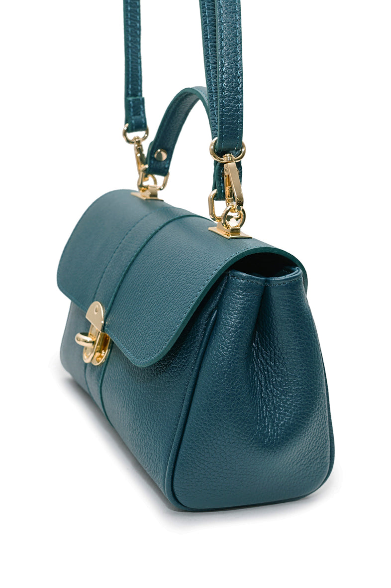 Sac à main Femmes cuir MAELIE, Bleu pétrole