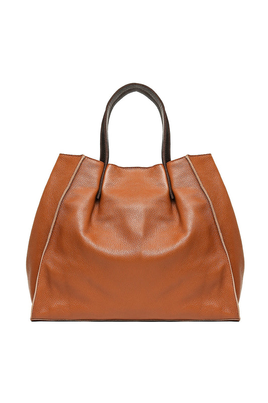 Sac cabas en cuir Ethel, Cognac