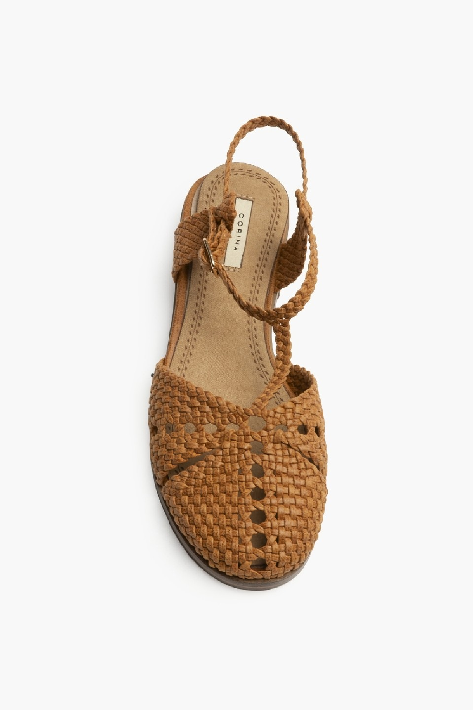Sandales femmes Salomé Tressées,  Camel